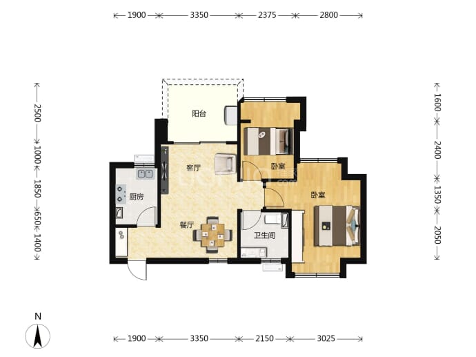 碧湖春天--建面 73m²