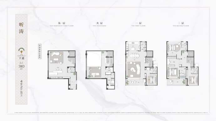 迎龙观月4室2厅5卫户型图