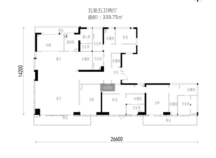 枫丹隐秀--建面 339.75m²