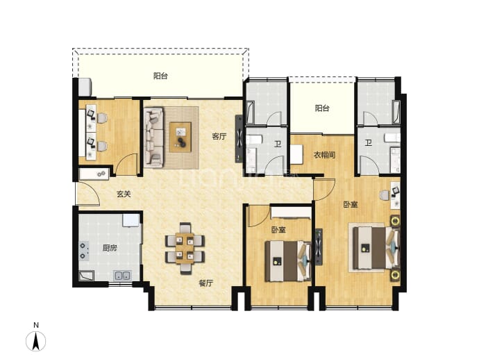 翰熙典居--建面 135m²