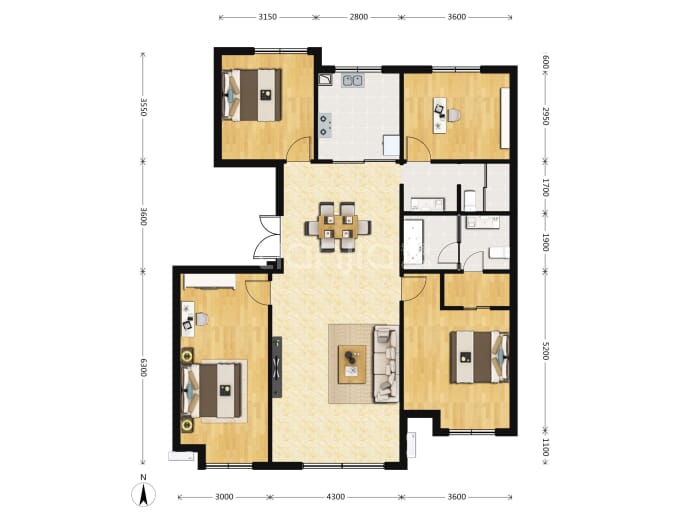 万晟翠园春晓--建面 143m²