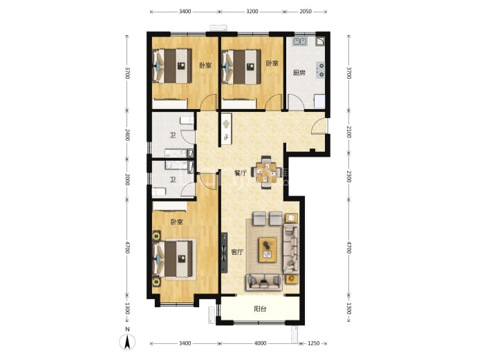 六合骏府--建面 131.19m²