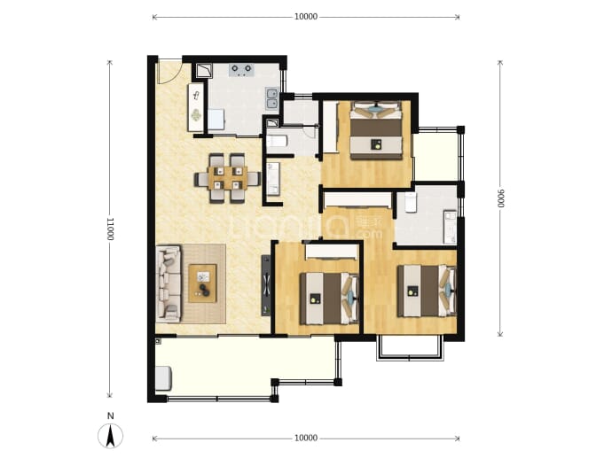 大华锦绣山海--建面 108m²