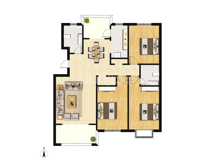 仁诚雅居--建面 171m²