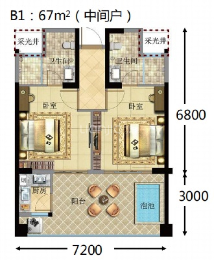 泰禾·香山湾--建面 67m²