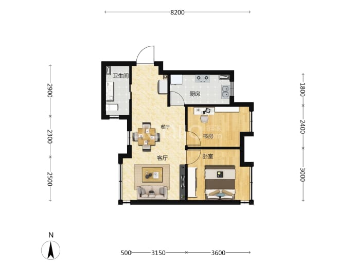 北京城建·国誉朝华--建面 66m²