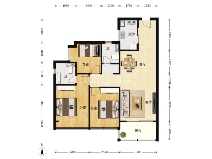 一湾云璟--建面 96m²