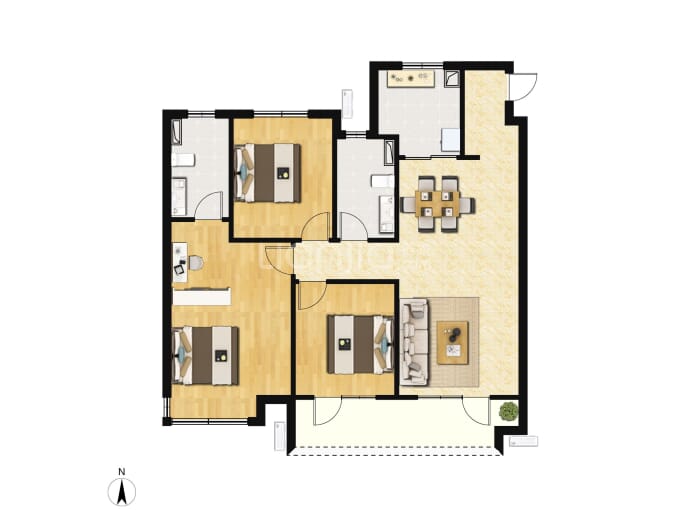 一方中梁和府--建面 133m²