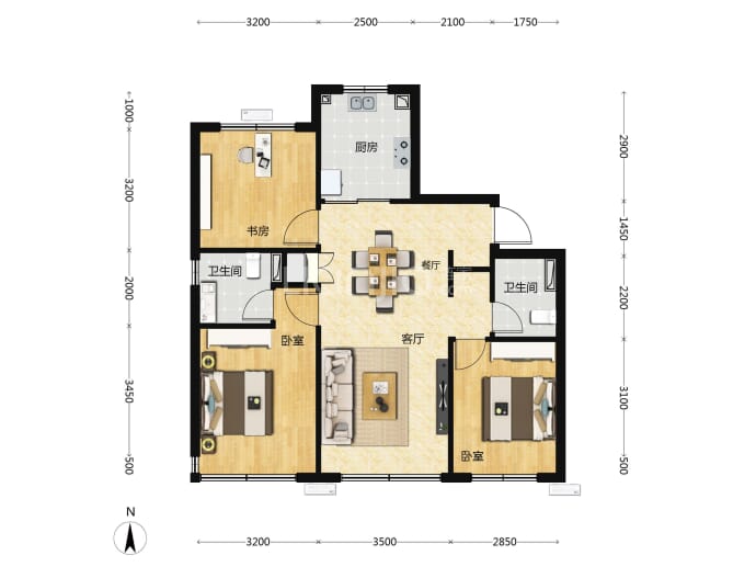 北京建工揽星樾--建面 104m²