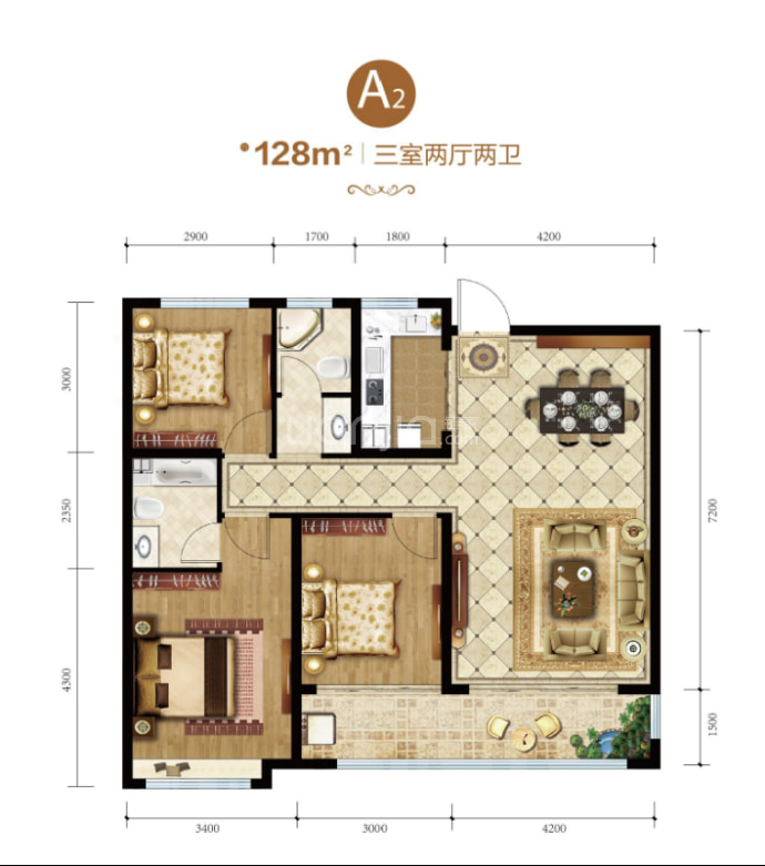 一象澜湾--建面 128m²