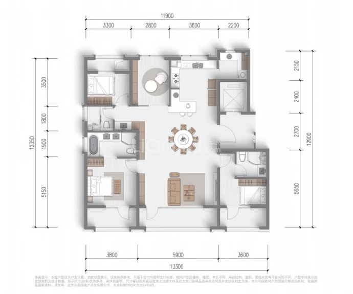 北京宸园--建面 165m²