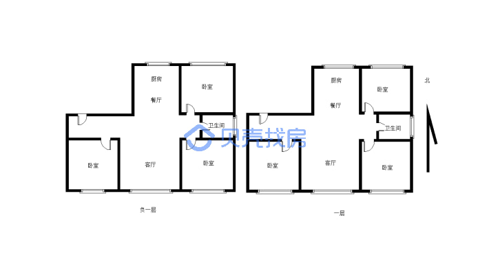 天一阁一楼带负一层精装6室2卫 建议实地看房拎包入住-户型图