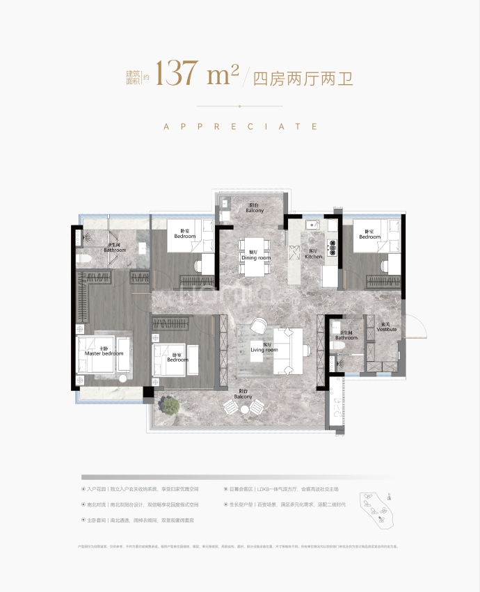 越秀万博城--建面 137m²