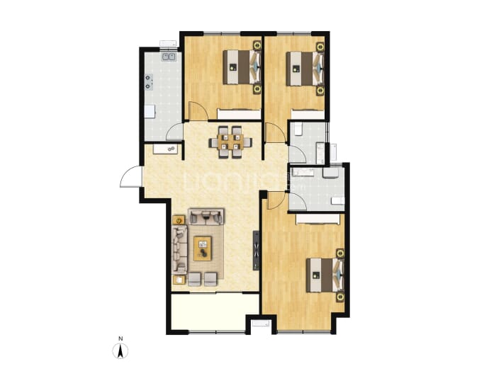 润华海棠公馆--建面 131.2m²