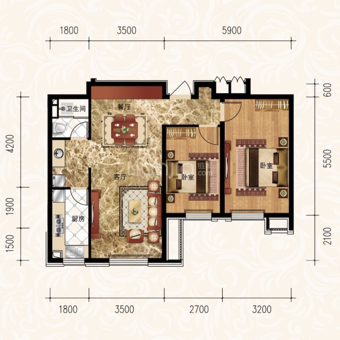 佳和新城--建面 89.91m²