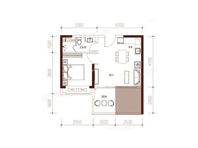 海雅缤纷城--建面 55m²