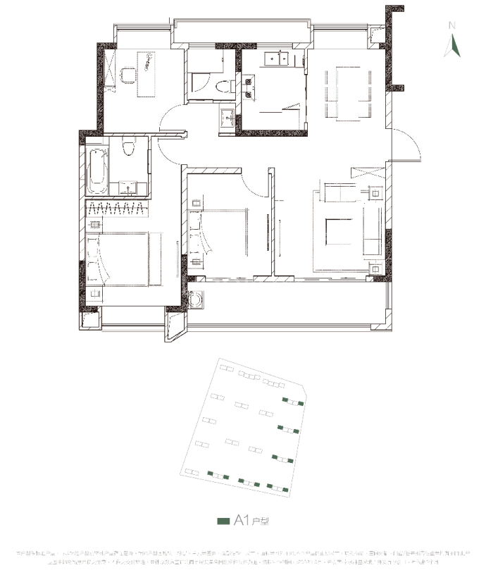 城镇铂域澜湾--建面 108m²