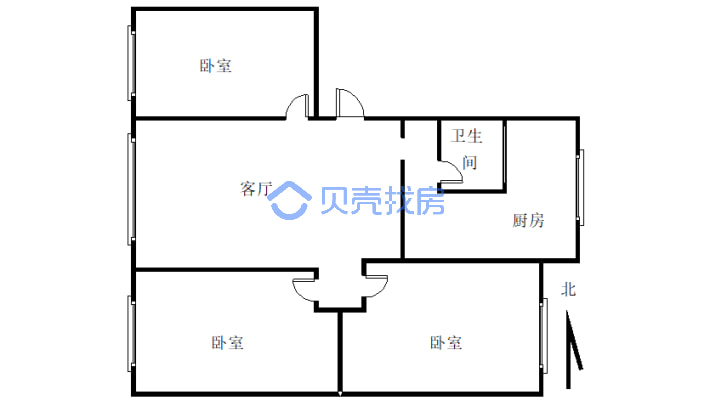 南苑 3室2厅 南-户型图