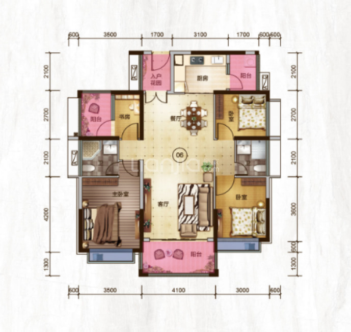 悦珑华府--建面 123.78m²