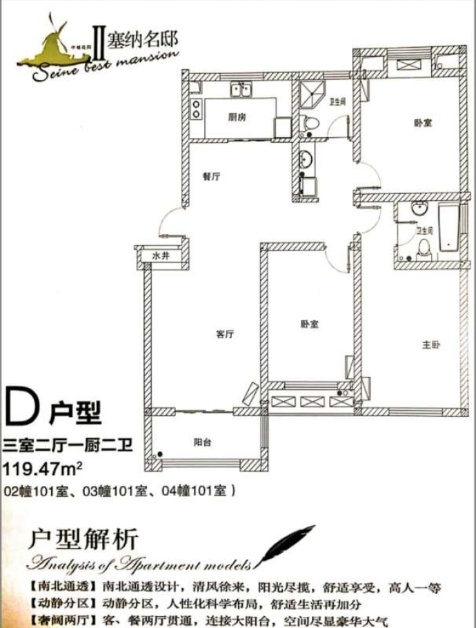 塞纳名邸--建面 119.47m²