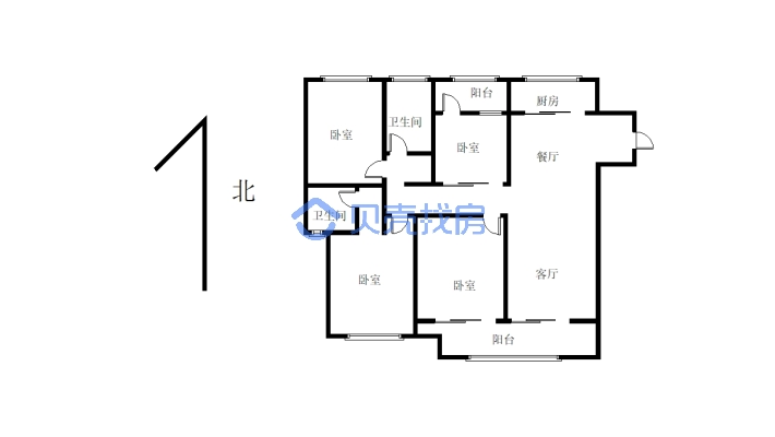 东环高品质小区，人车分流，四室双卫 房本在手。-户型图