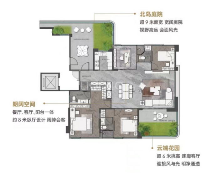 保利国贸天琴湖--建面 168m²