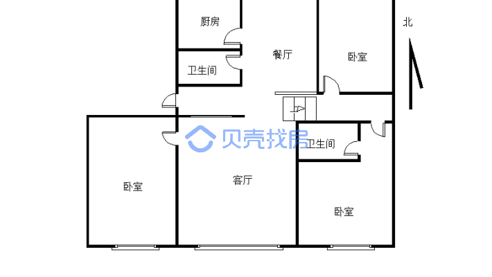 南风居 3室2厅 南-户型图