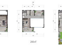 城投山海康城2室3厅3卫户型图