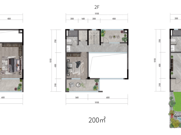 城投山海康城2室3厅3卫户型图