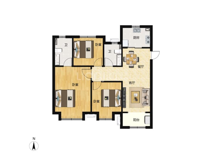 保利领秀山--建面 108m²