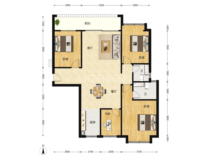 凯旋华府--建面 126.05m²