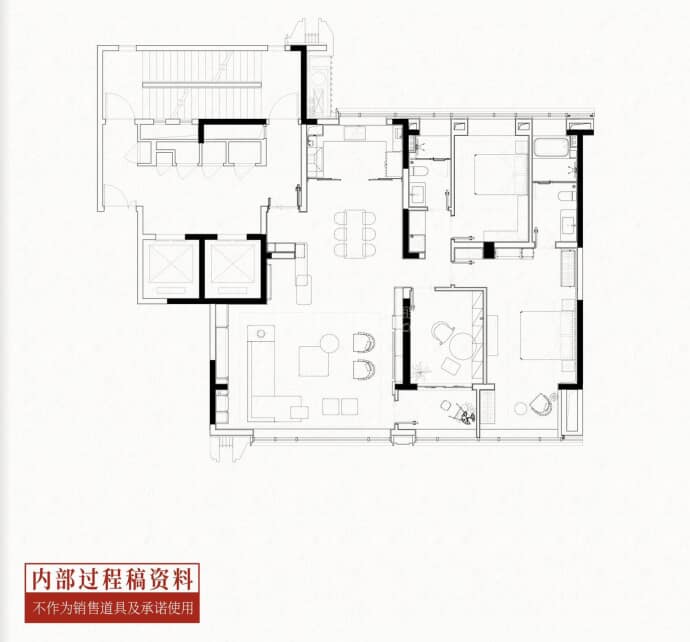 红达天映3室2厅2卫户型图