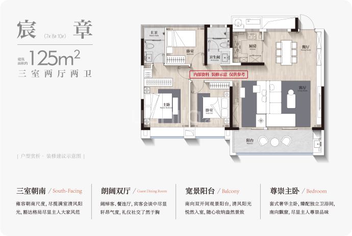 皖投云启华章花园--建面 125m²