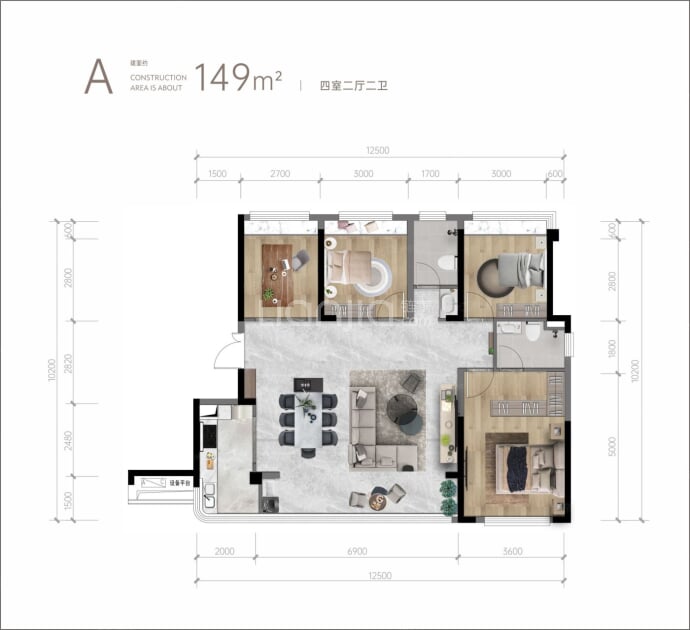 金雁锦绣金沙--建面 149m²