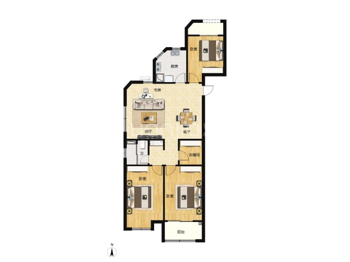 翡翠时光--建面 116m²