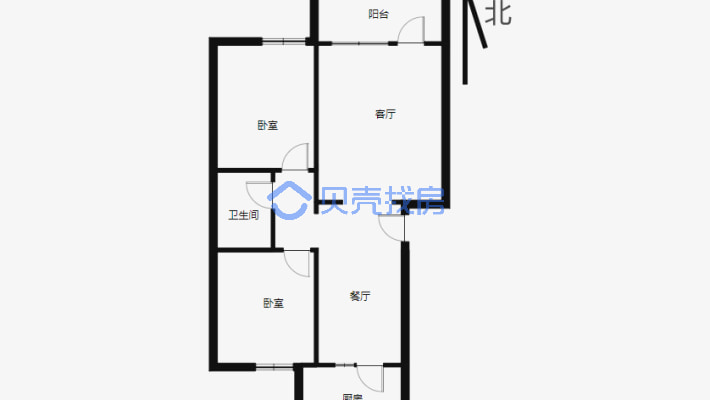 业主急售开发区口岸路大两室价格可谈看房方便带地下室-户型图