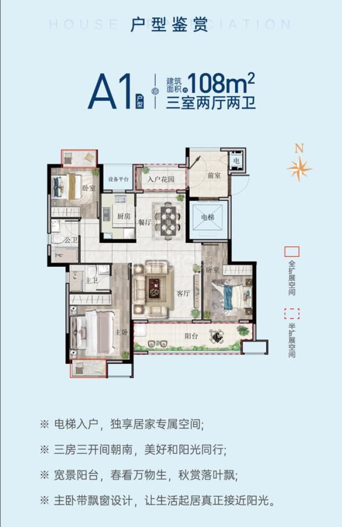 晶科江畔学府--建面 108m²