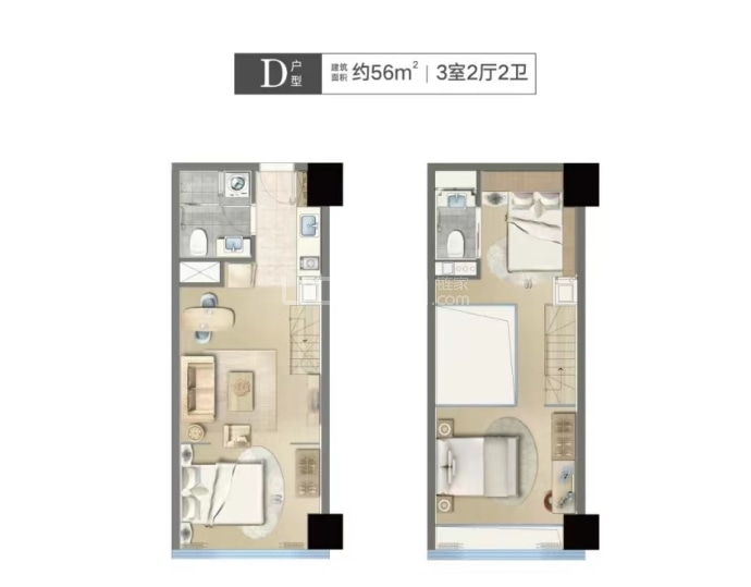 鼎创财富中心--建面 56m²