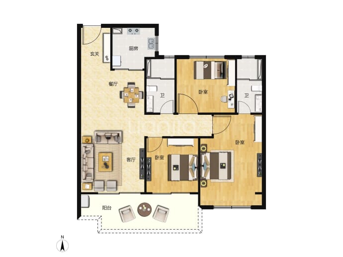 新郑碧桂园天宸--建面 102m²