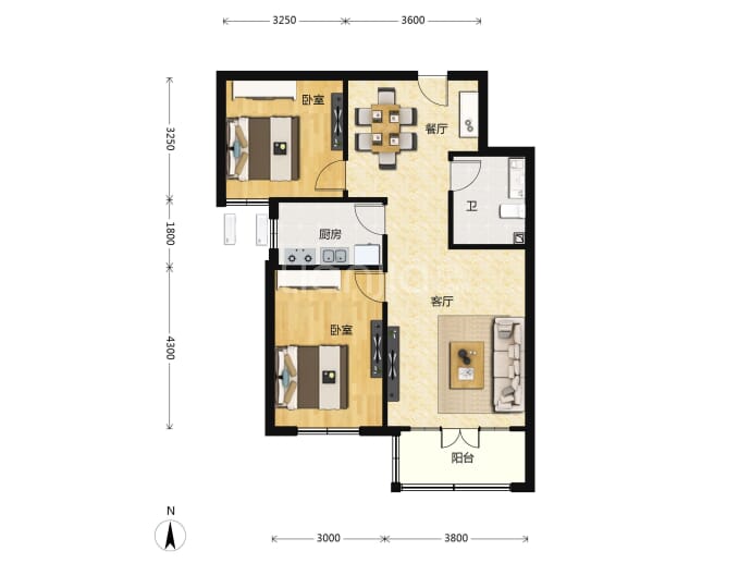 馥郁苑二期--建面 82m²