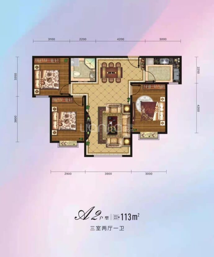 金茂海棠花园--建面 113m²