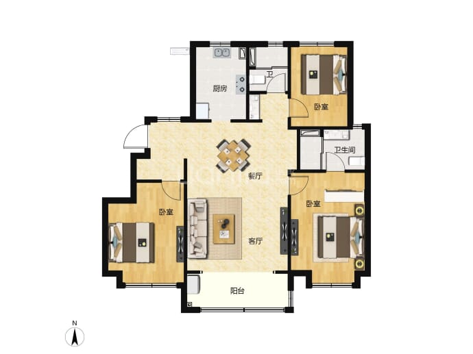 新城云樾玖璋--建面 108m²