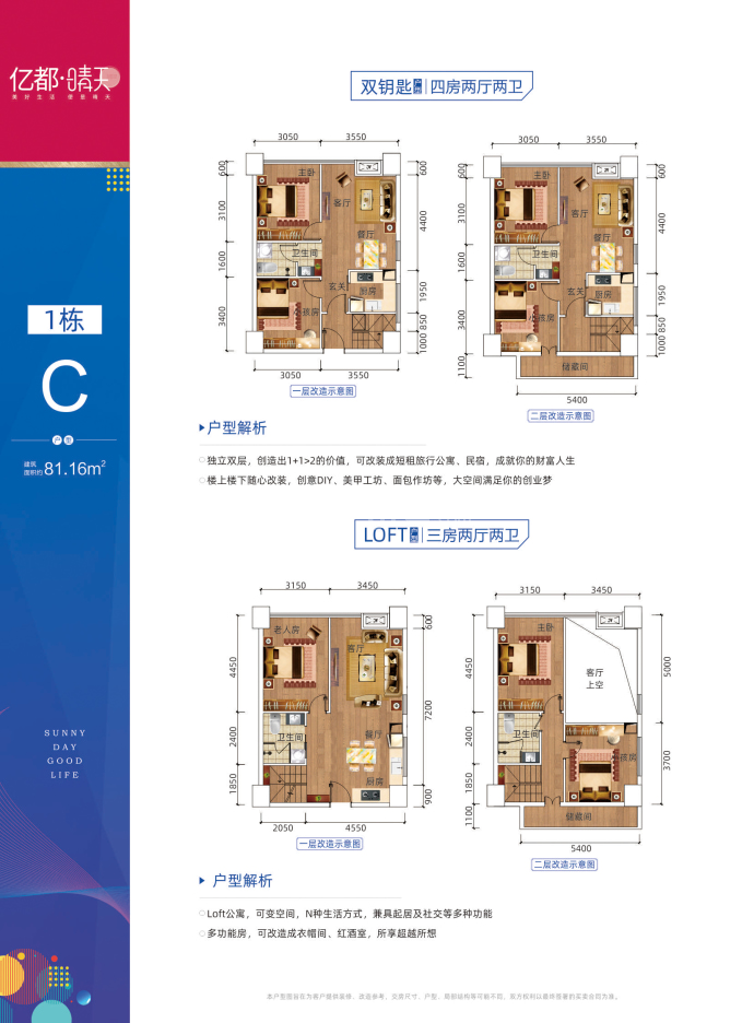 亿都晴天--建面 81.16m²