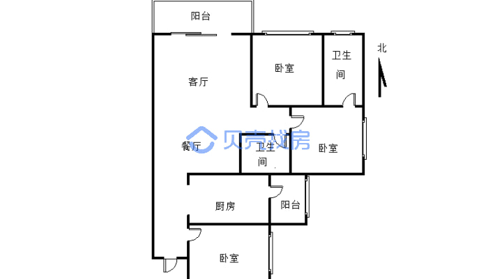 此房在下西滨河路边上阳光印江山。-户型图