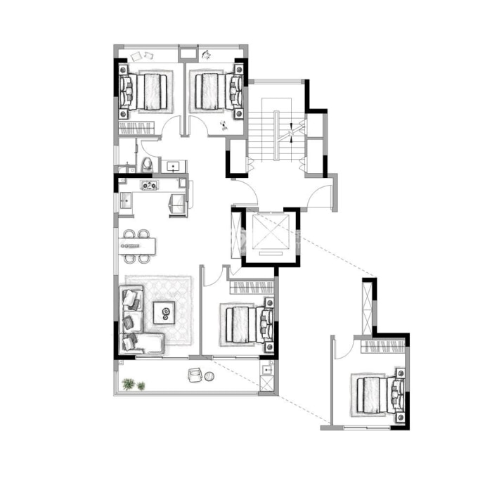 新睿樾府--建面 102m²