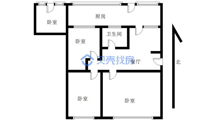 精装修四室适合四代同堂都有独立房间-户型图