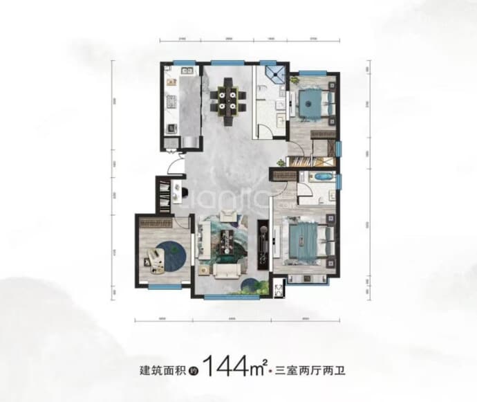 丽水湾--建面 144m²