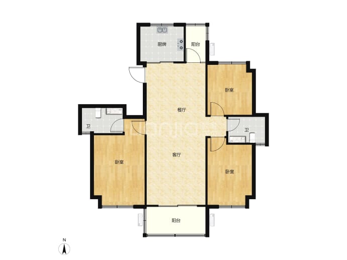 金富江山院--建面 115.5m²