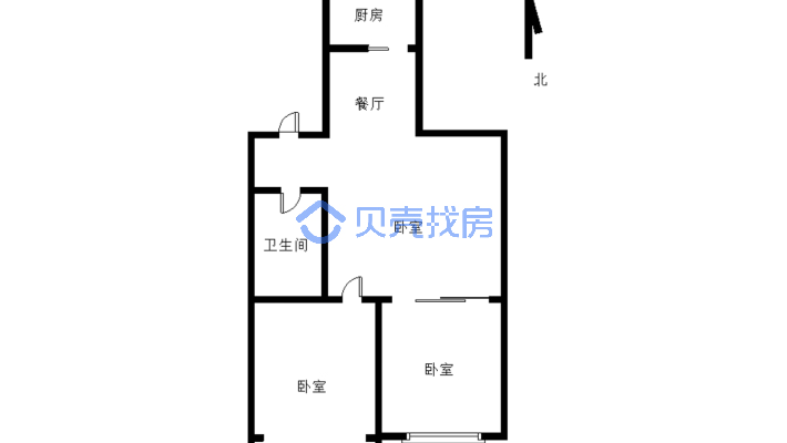 ： 长途汽车站旁边 步梯楼 两居室 2006年房-户型图