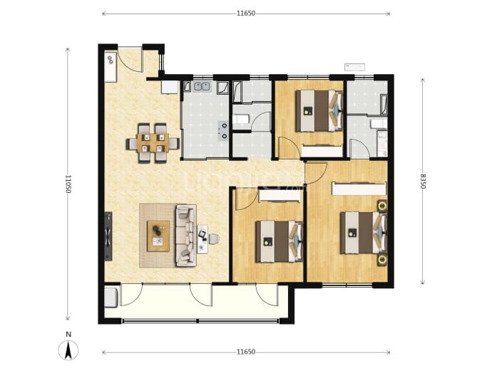 龙湖砚熙台--建面 129m²